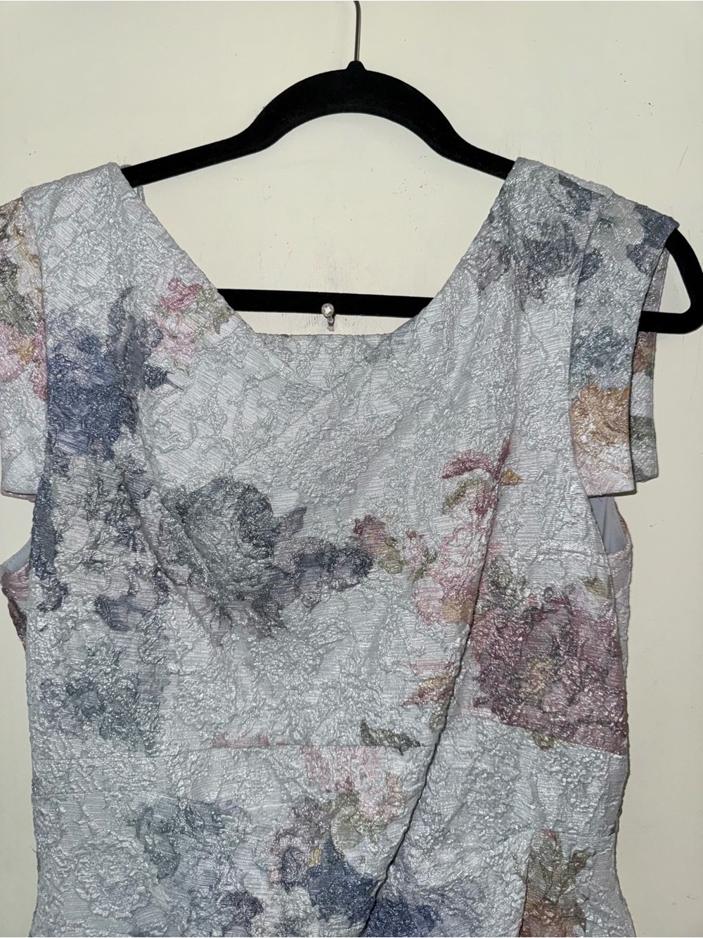 Adrianna Papell Pastel Floral Lace Sheath Dress Size 12 - Picture 6 of 11